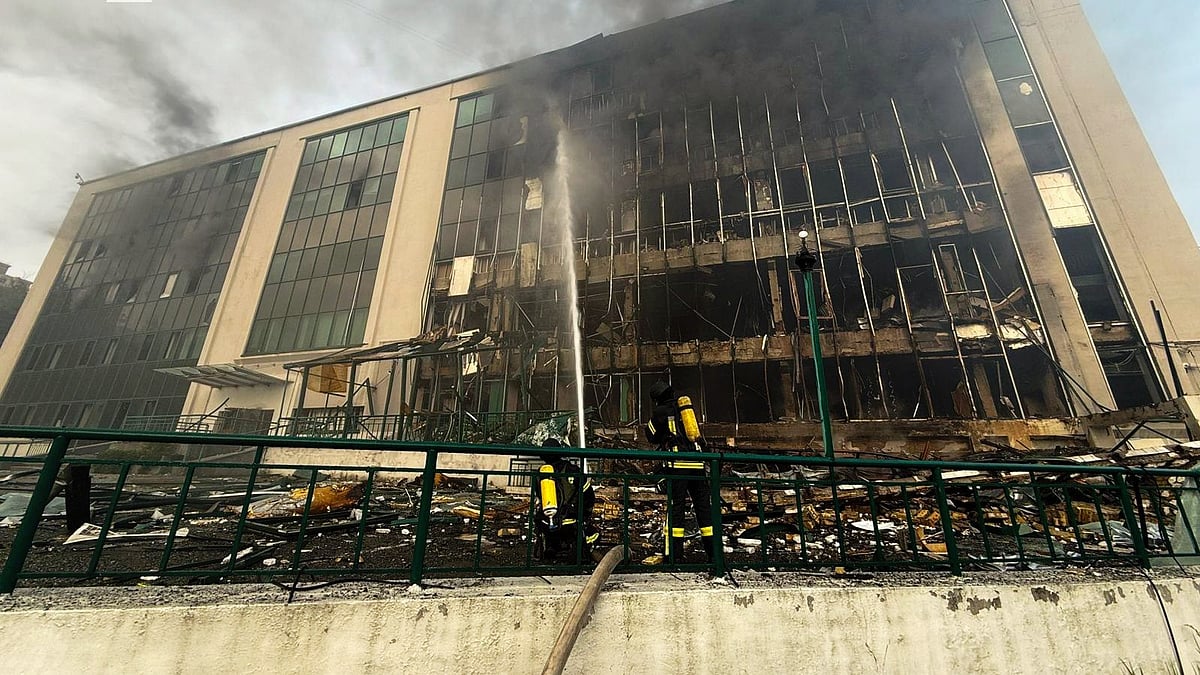 The aftermath of a Russian drone strike (photo: @ZelenskyyUa/X)