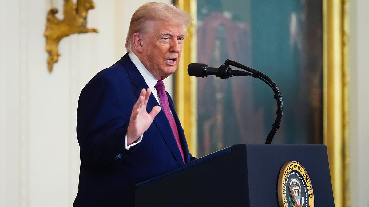 Donald Trump speaks in the East Room of the White House on 12 June (photo: AP/PTI)