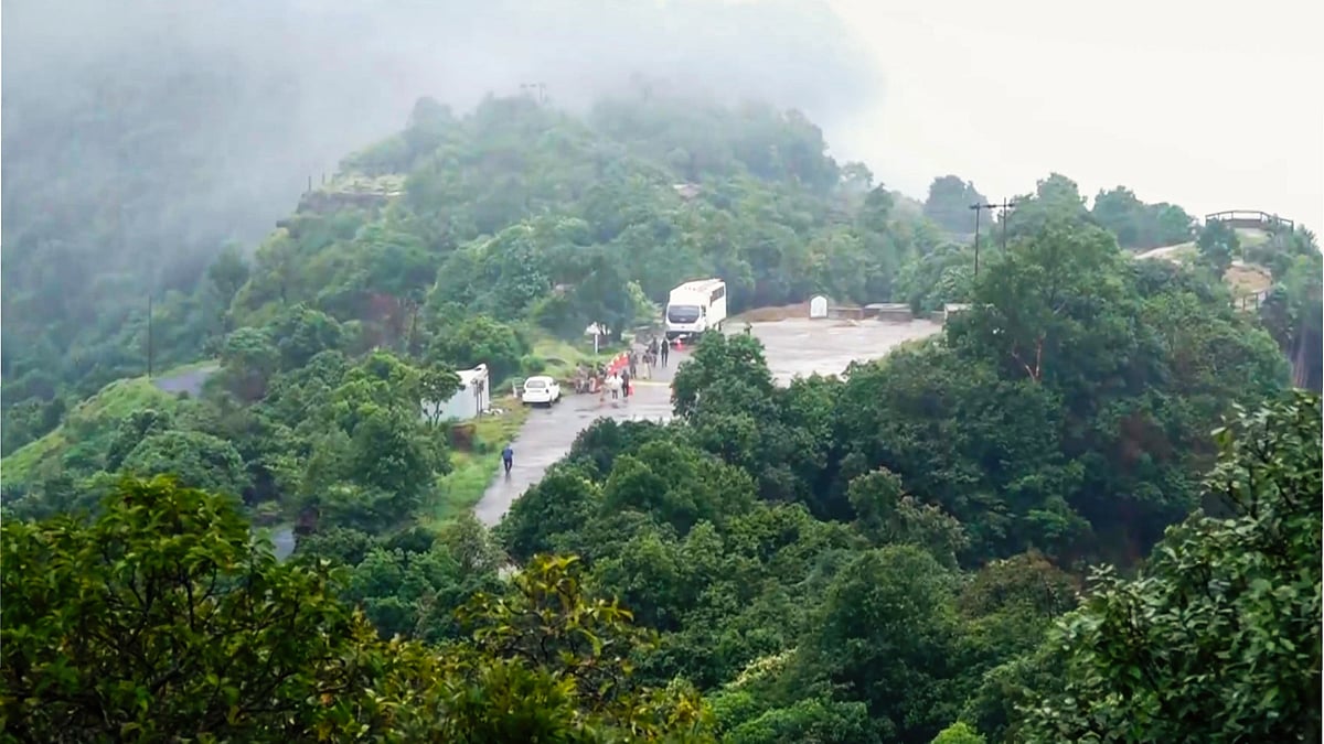 Police at the murder scene in Sohra, near Shillong (photo: PTI)