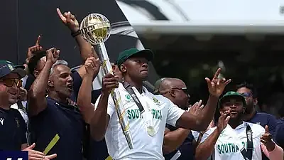 Celebration time for Kagiso Rabada and his teammates at the Lord's 