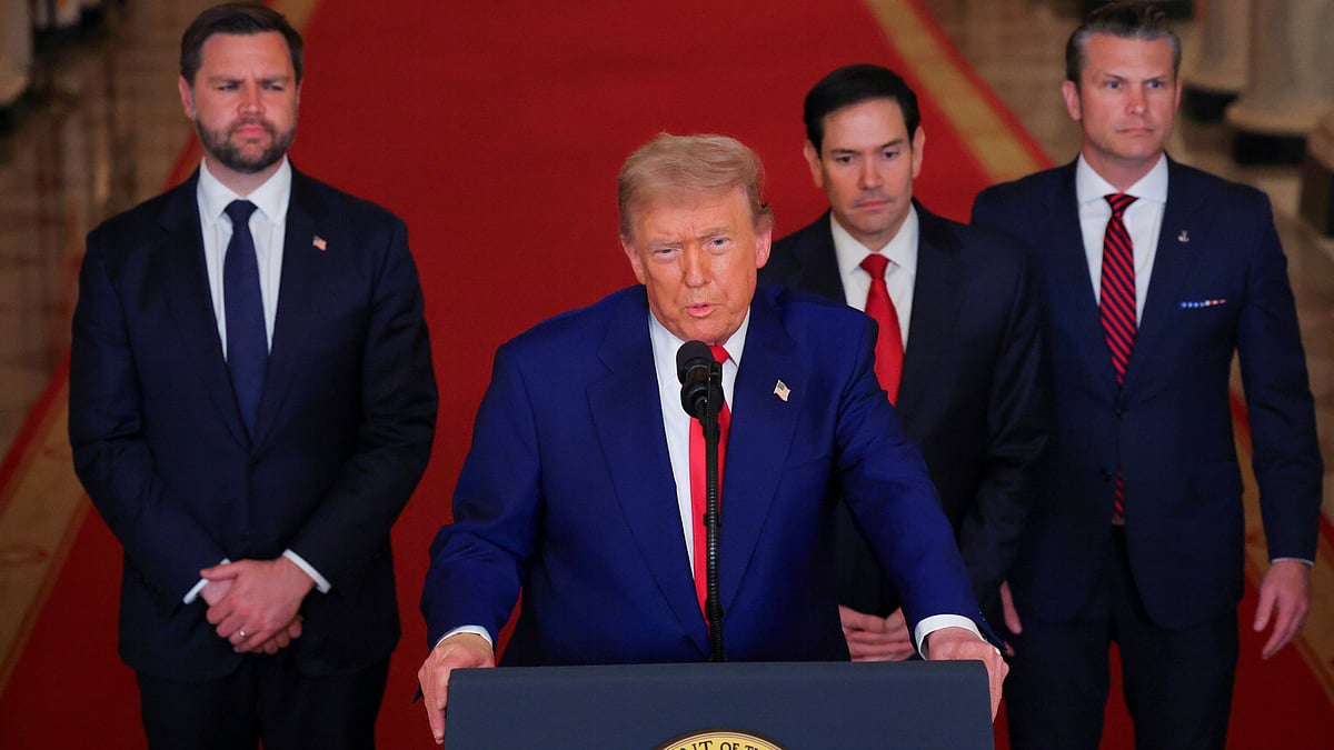 Donald Trump speaks from East Room of White House on 21 June (photo: AP/PTI)