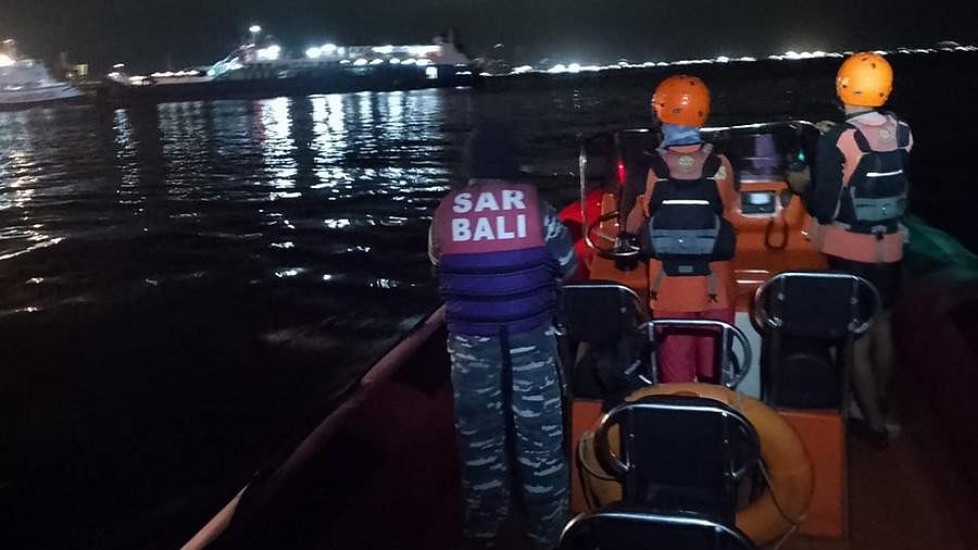 Ferry carrying 65 people sinks near Bali; 4 dead, rescuers search for 43 missing