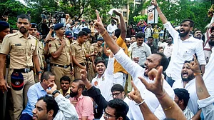 Shiv Sena (UBT) workers join MNS rally for Marathi pride