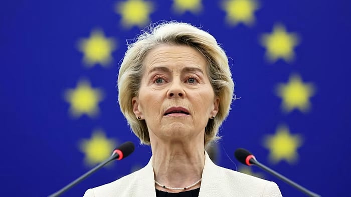 Ahead of no-confidence vote, EU chief Ursula von der Leyen says adversaries peddling conspiracies 