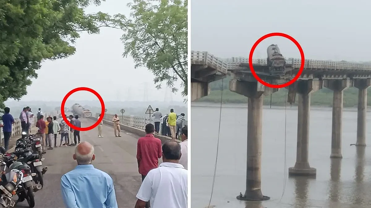 Four persons rescued so far and the operation is on, say police (photo courtesy: @hemirdesai/X)