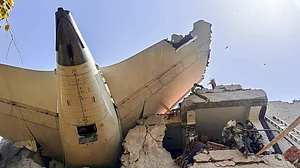 Remains of the Air India plane that crashed in Ahmedabad on 12 June