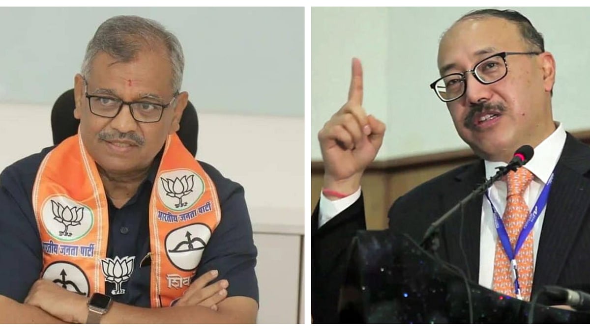 Ujjwal Nikam; (right) Harsh Vardhan Shringla