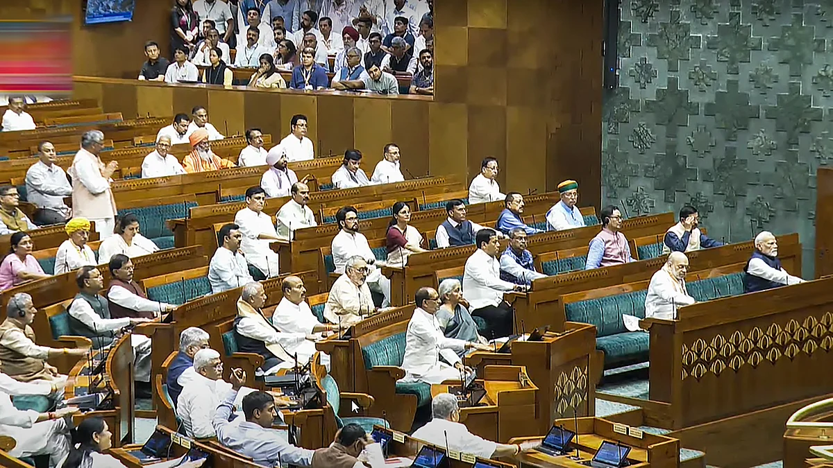 The Lok Sabha in session earlier in the morning (photo: PTI)