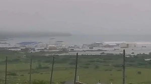 Image shows the aftermath of tsunami hitting coastal area of Kuril Islands, Russia on 30 July (AP/PTI)