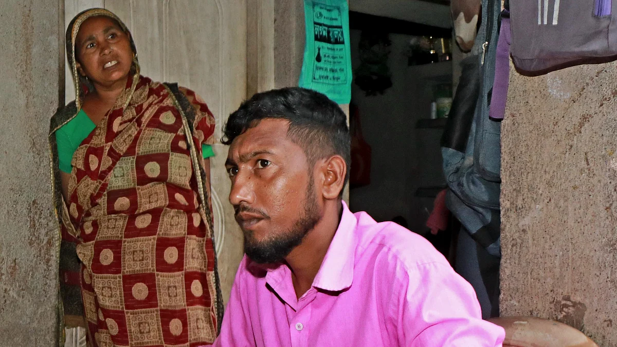 Family members of Sweety Bibi and Imam Dewan in Birbhum district, West Bengal (photo: PTI)