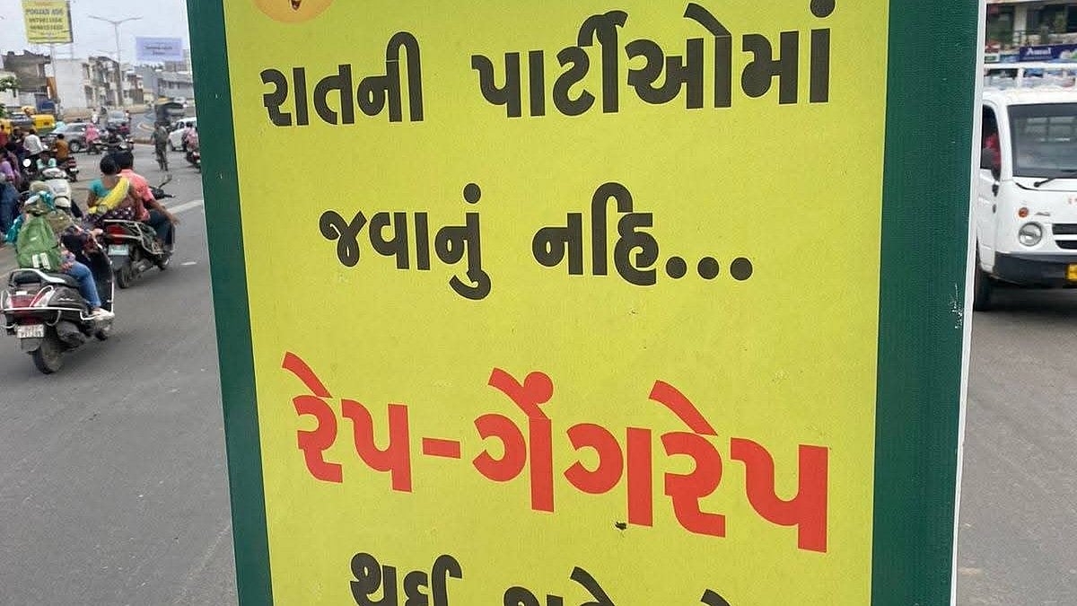 ‘Stay home to avoid rape’: Gujarat traffic police ‘safety drive’ posters draw citizens’ ire