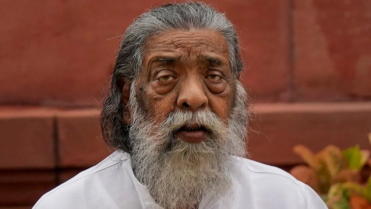 Former Jharkhand CM Shibu Soren (photo courtesy: @supriya_sule/X)