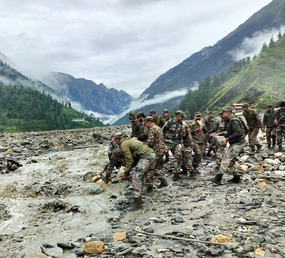 Uttarakhand: Rescue work in progress  (photo courtesy: @airnewsalerts/X)