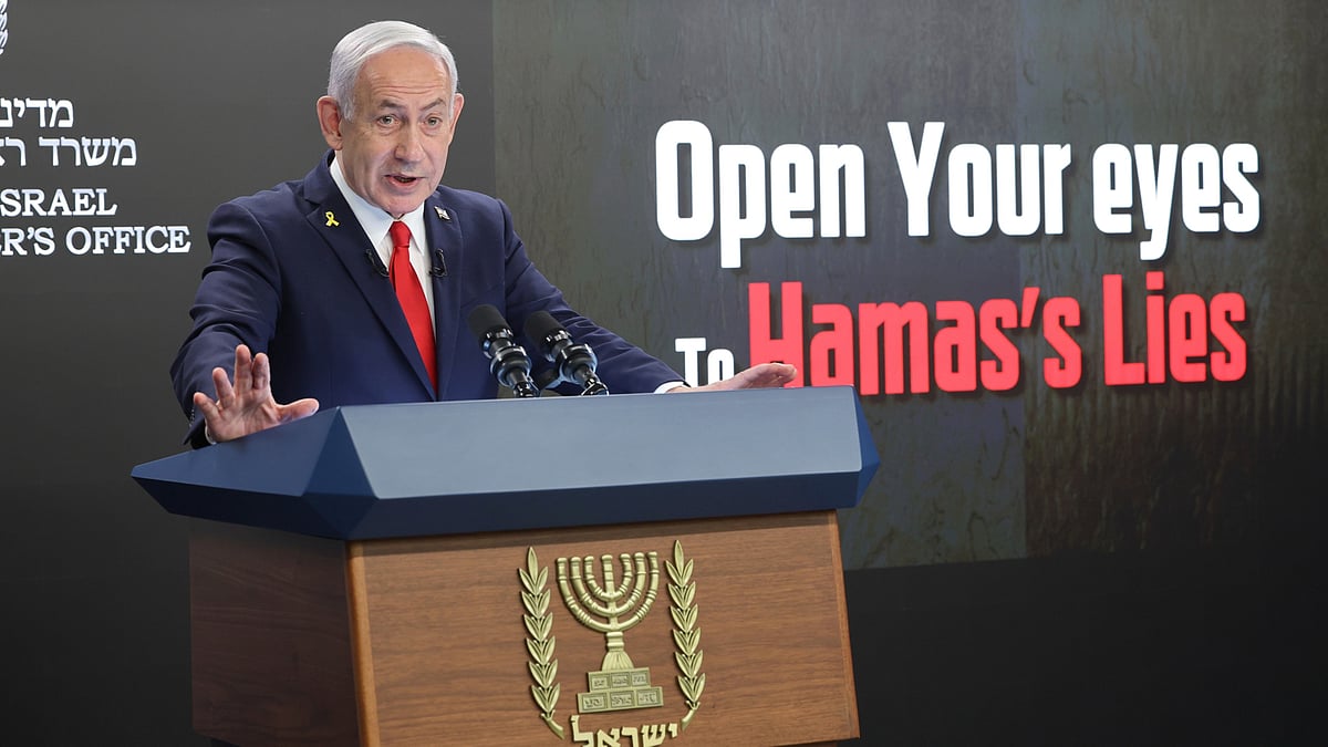 Benjamin Netanyahu speaks during a press conference in Jerusalem on 10 August