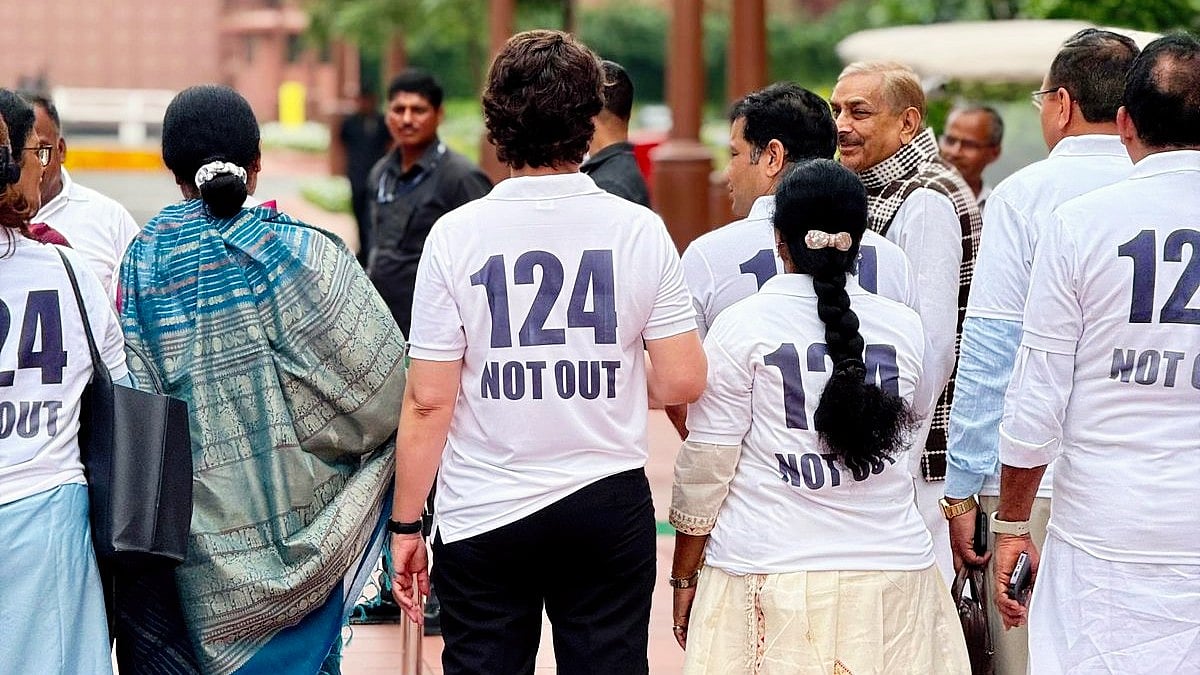 INDIA Bloc MPs and their special T-shirt