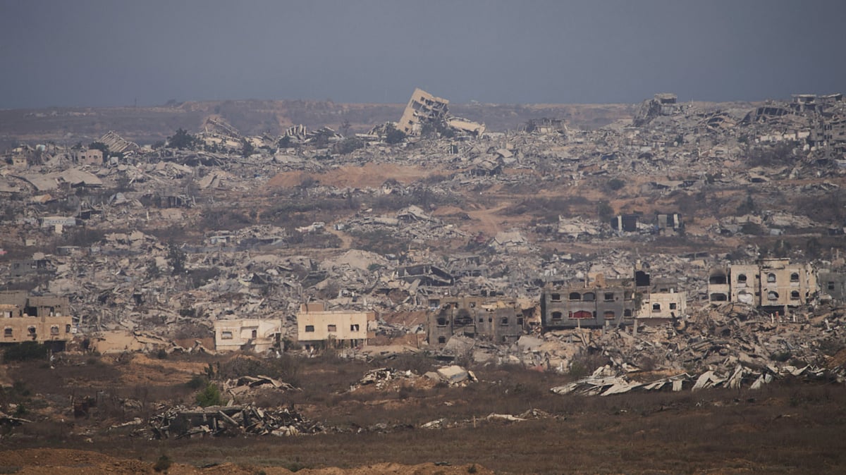 Damaged buildings in Gaza Strip 