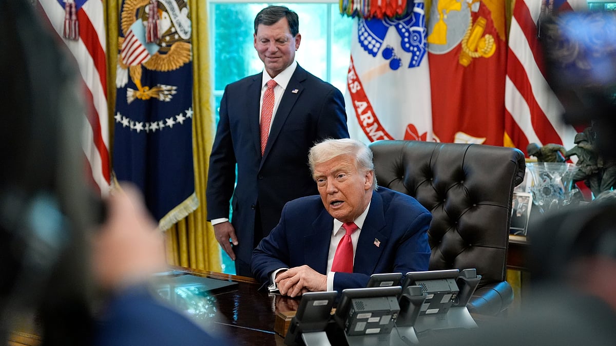 Donald Trump in the White House Oval Office
