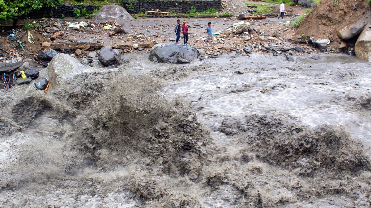 Rain fury: Three shops, bridge washed away by flash floods in Kullu