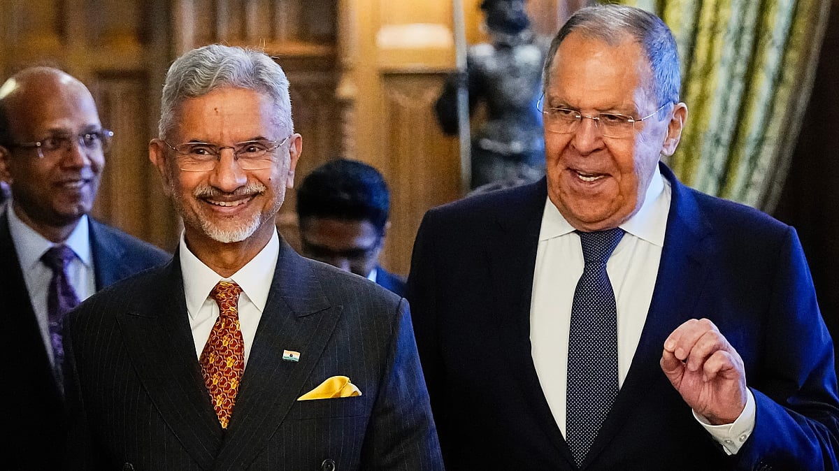 Sergey Lavrov with S. Jaishankar in Moscow, 21 Aug