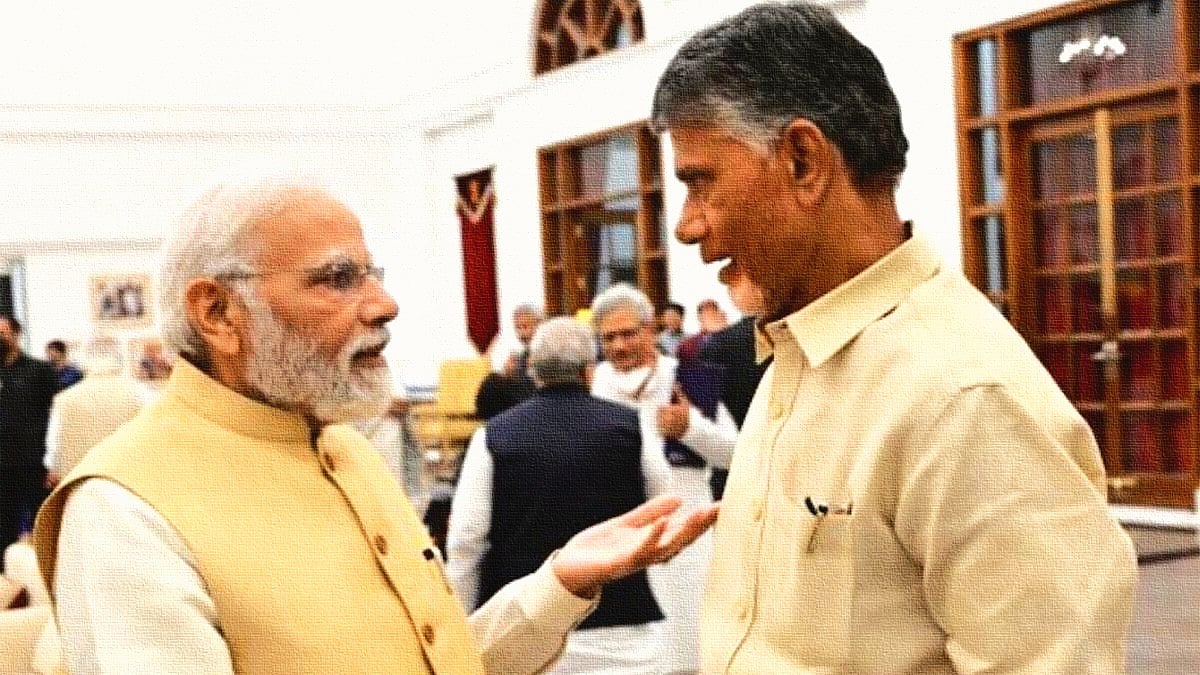 PM Narendra Modi with Chandrababu Naidu