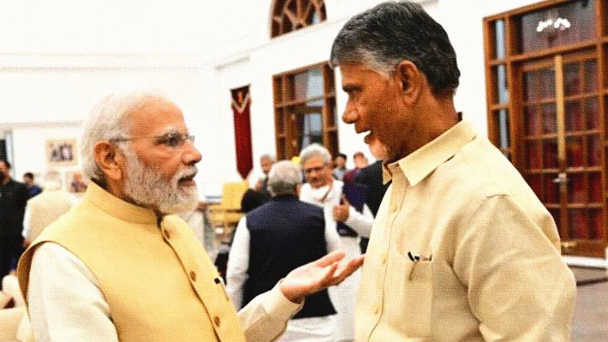 PM Narendra Modi with Chandrababu Naidu