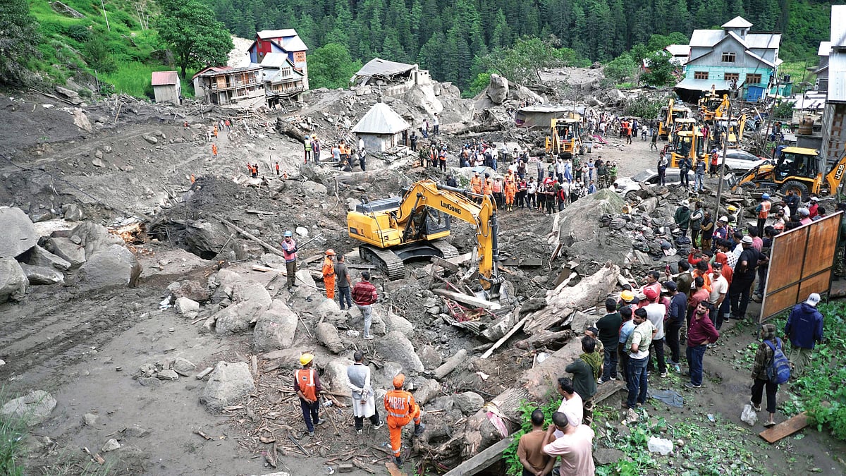 Rescue operations in Chasoti village in Jammu & Kashmir, 15 August 2025