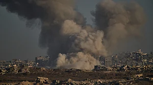 Israeli military strike in northern Gaza Strip on 30 August