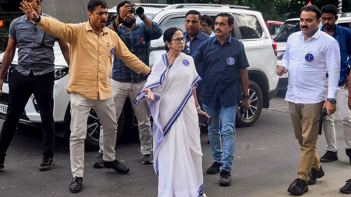 Mamata Banerjee in Kolkata on 1 September