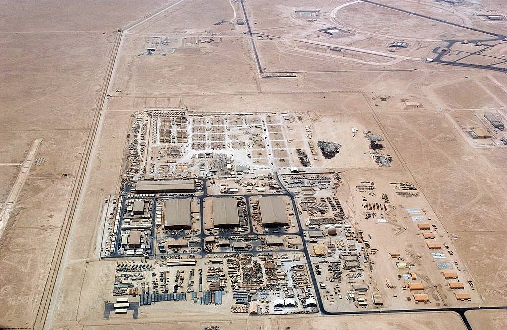 Aerial view of the Al Udeid Air Base.
