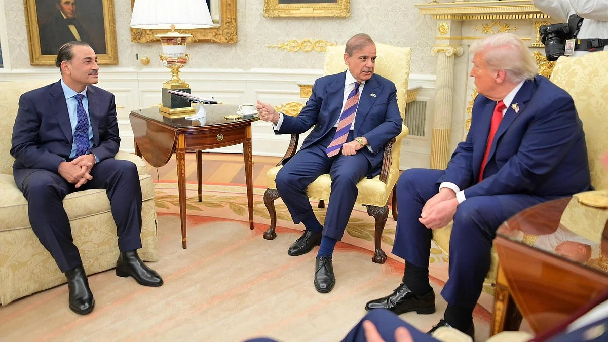 Pakistan's PM Shehbaz Sharif, army chief Asim Munir and POTUS Donald Trump have a pow-wow