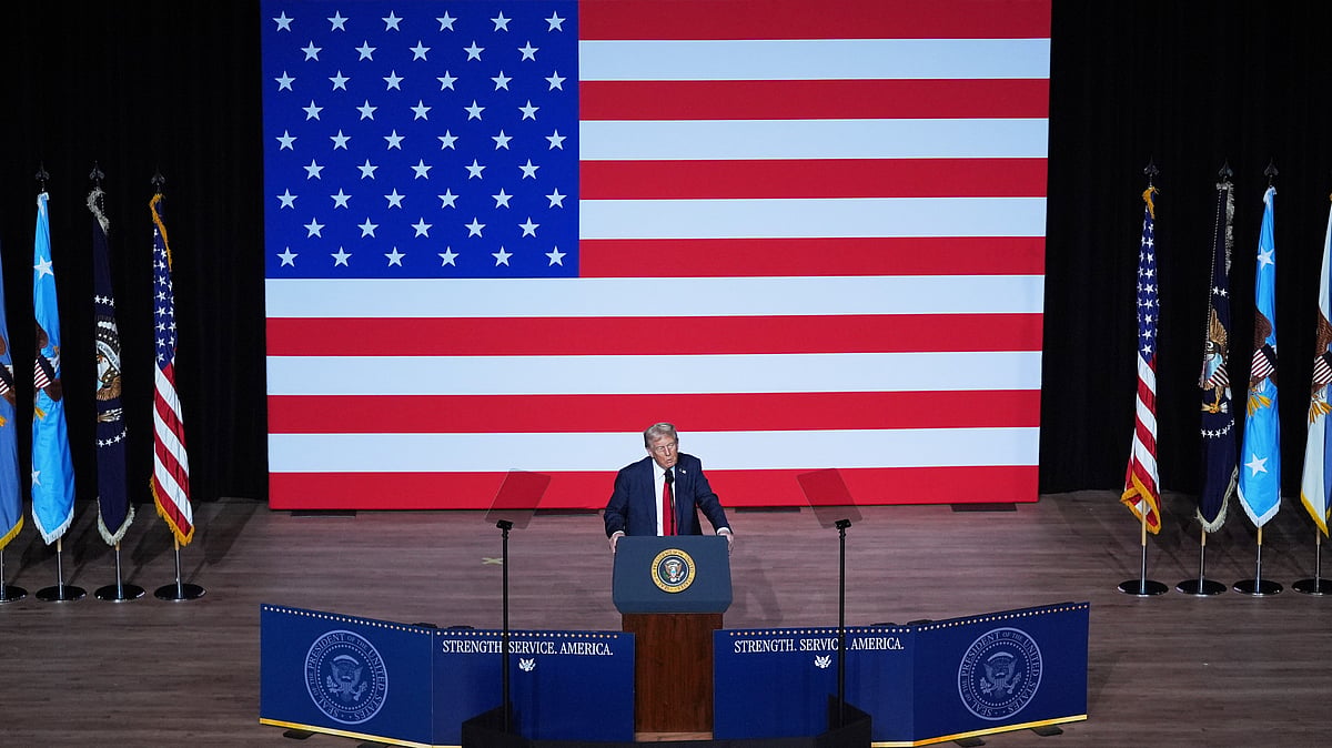 Donald Trump at Marine Corps Base Quantico