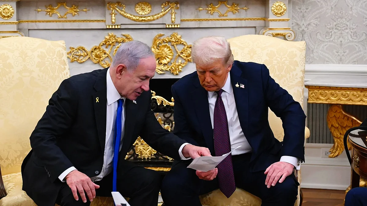 File photo of Donald Trump and Benjamin Netanyahu 