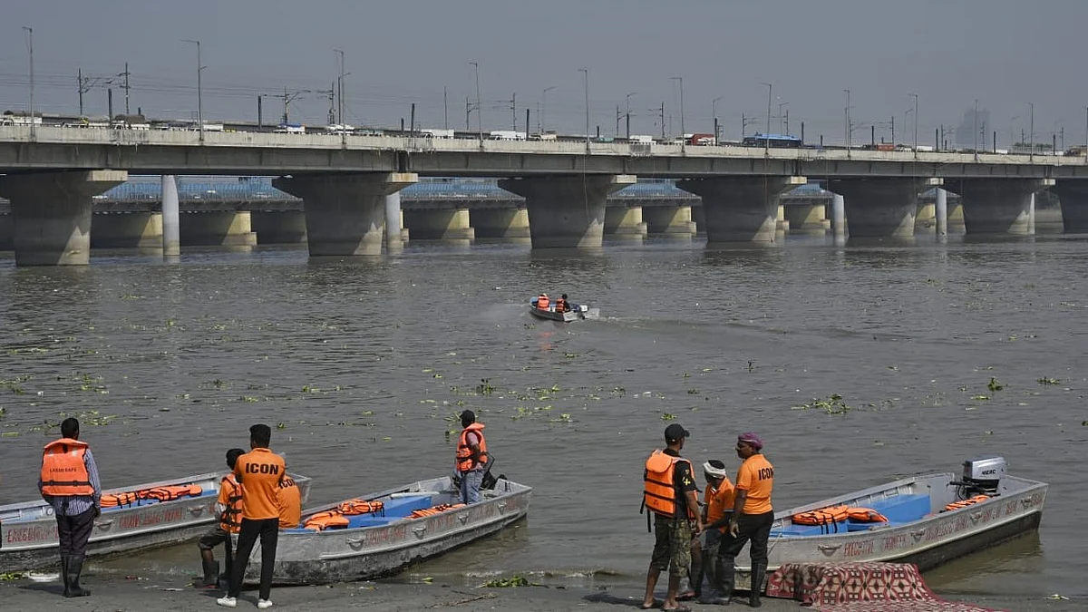 The Yamuna has been chemically skimmed of his foam headdress—but beneath, toxicity flows... and grows