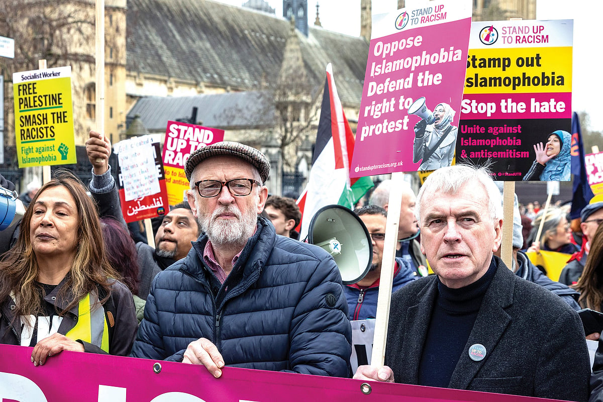 A rally opposing Islamophobia