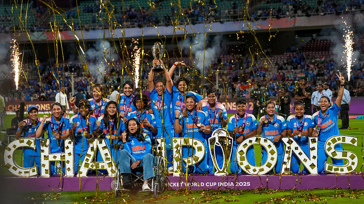 Women in blue bask in golden glory after lifting their first-ever World Cup crown.