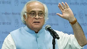 Jairam Ramesh addresses a press conference in New Delhi.