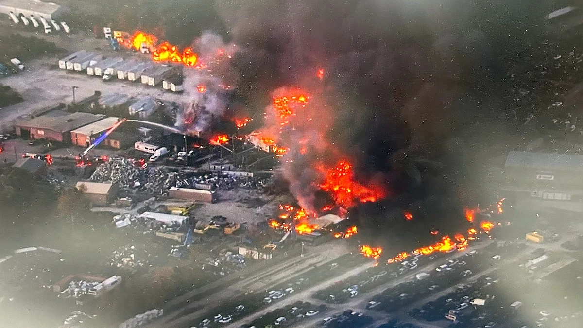 The devastation caused by the crash