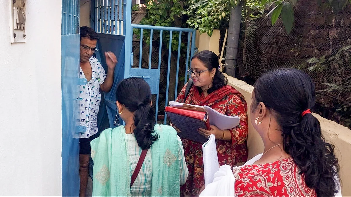 Booth-level officers conduct door-to-door verification in in Siliguri.