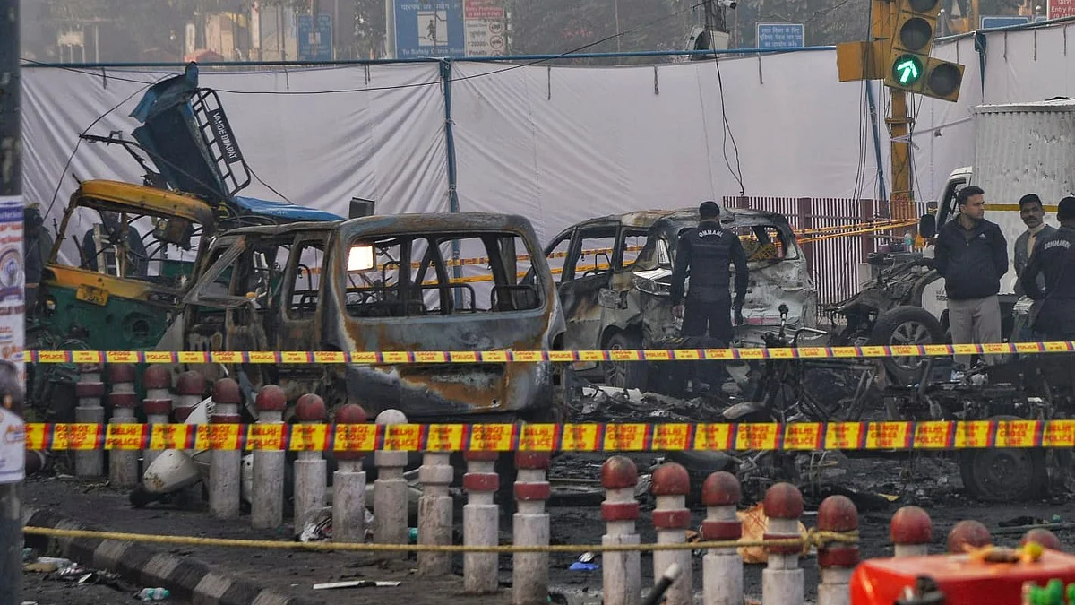 The blast site the day after the tragedy