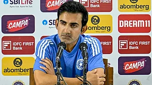 Gautam Gambhir at the Eden press conference on Sunday, 16 Nov 2025