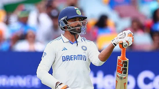 Ravindra Jadeja in a trademark celebration