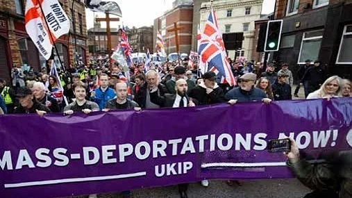 A rally in support of deportations