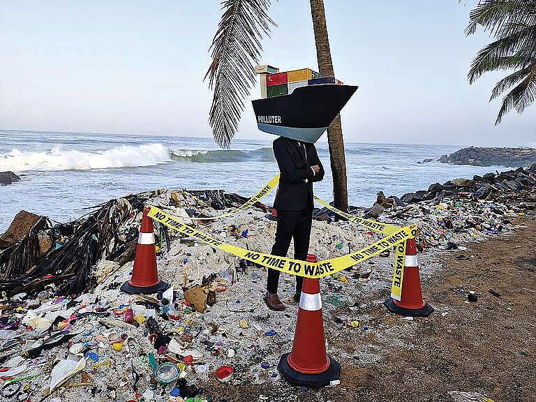A Greenpeace protest in Thiruvananthapuram