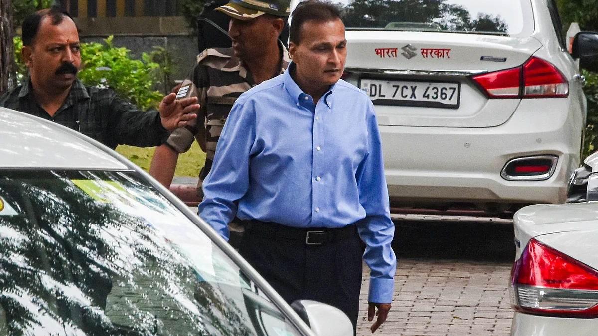 File photo of Anil Ambani at the ED office