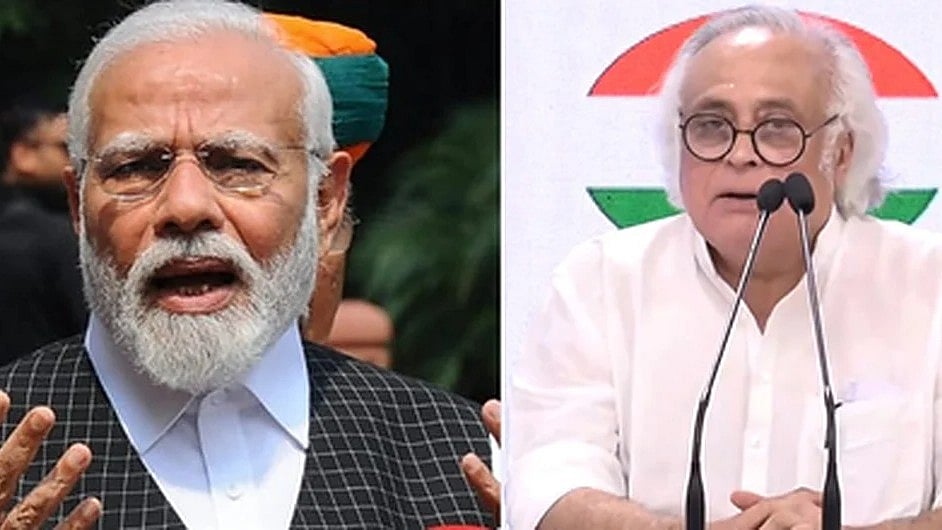 PM Modi (left), Congress leader Jairam Ramesh (right) (Photo: IANS)