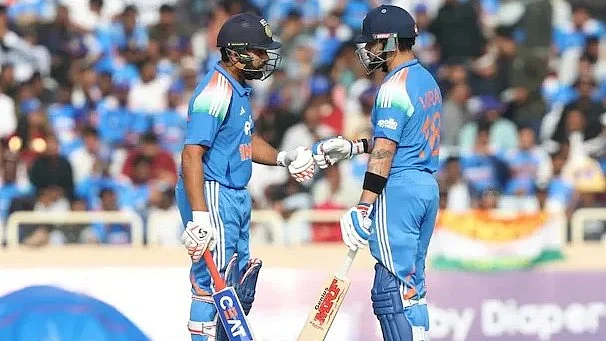 Virat Kohli & Rohit Sharma during their partnership in Ranchi