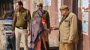 File photo of women arriving at a polling booth during the MCD bye-elections, in New Delhi.