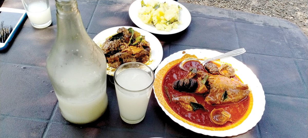 Fish, duck, and toddy