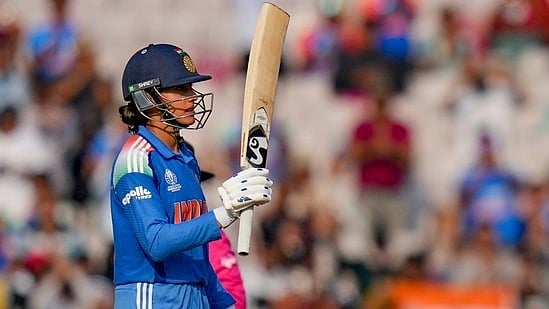Smriti Mandhana after her century against New Zealand in last ICC World Cup