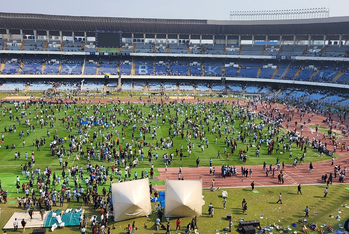 Fans take over Salt Lake Stadium pitch on Saturday